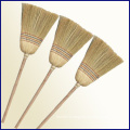 Household Corn Broom with Wooden Handle